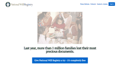 Desktop Screenshot of nationalwillregistry.com
