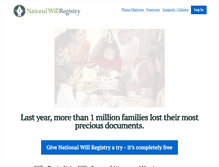 Tablet Screenshot of nationalwillregistry.com